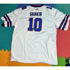 White Khalil Shakir Stitched Custom Style Jersey 2XL Buffalo Bills